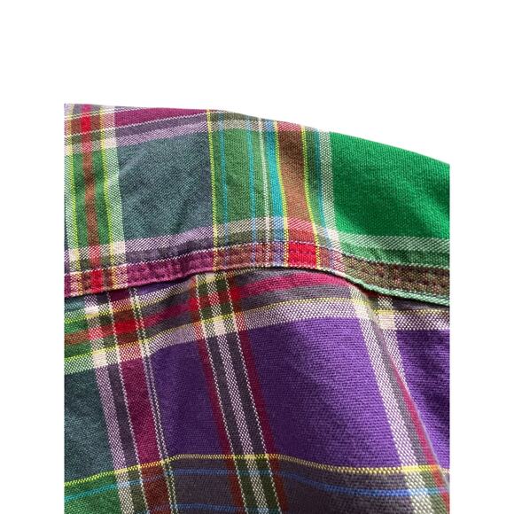 Ralph Lauren Polo Men’s Purple Green plaid button front classic fit NWOT Sz XL - Picture 2 of 5